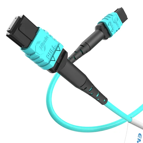 MTP Compatible Om3 MPO to MPO Optic Fiber Cable for Qsfp+Transceivers 5g Communications Type B