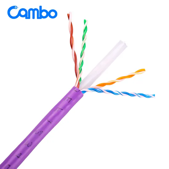Made in China 23AWG FT4 FT6 CCA Bc Cmr CMP Bare Copper Network with UTP/FTP/SFTP CAT6 Industrial Ethernet Blue Cm/Cmr/CMP PVC/LSZH CAT6 LAN Communication Cable
