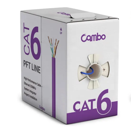 CAT6 Cable Cambo Pft Line Series CCA Internet 550MHz UTP 23AWG Gigabit Cat6e Network Ethernet LAN Cable