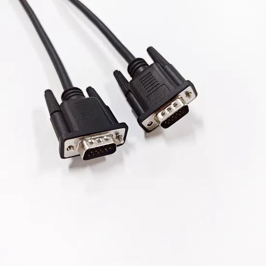High Quality Black VGA Cable VGA/SVGA Hdb15 Male to Male Extension Cable