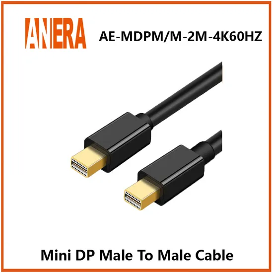 Mini Display Port Male to Male Dp Cable 4K High Resolution Cable for Computer Monitor