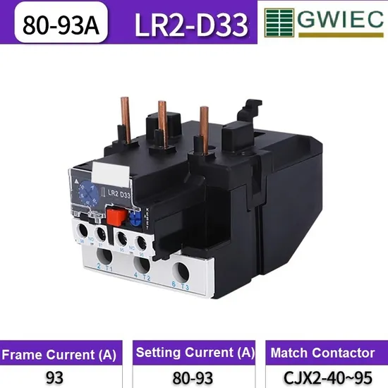 High Quality 0.1 - 96A Gwiec/OEM/Blank Contactor Safety Lrd Thermal Overload Relay