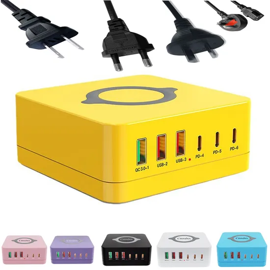 Cmxelcs USB Charger with Wireless Charging Desktop Adapter