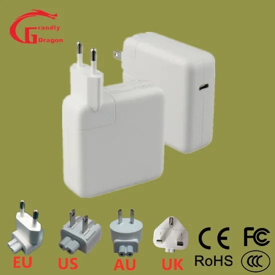 Factory USB C 61W Laptop Power Adapter EU Us UK Au Plug Pd3.0 QC3.0 1.8m DC Cable 30W 67W 87W 96W Type C Pd Charger for Apple MacBook PRO Air