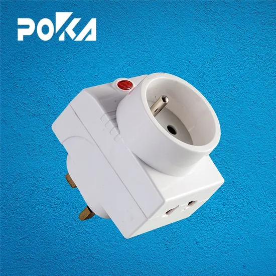 13A to French Type Socket & 2 Round Pin Socket with Light