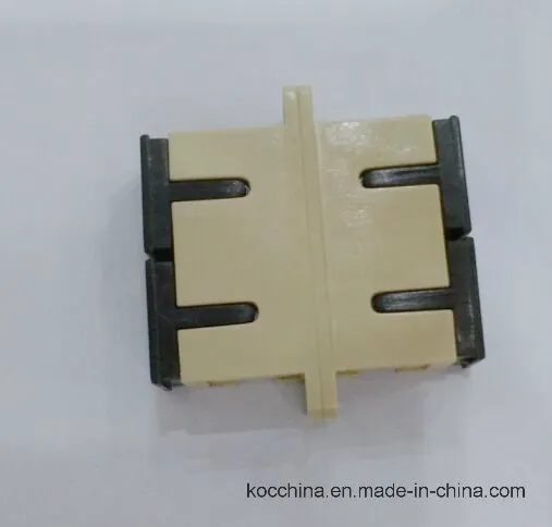 Sc Fiber Optic Duplex Adaptor with Beige Color