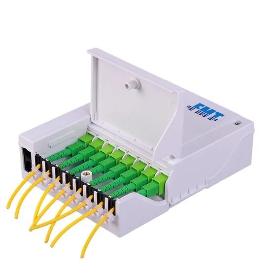 8-Core Indoor Fiber Optic Distribution Box with Hinged Cover