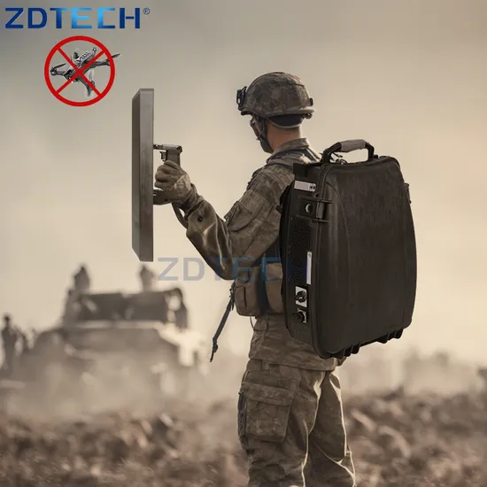 1km 6 Bands Anti Drone Jammer Defense System Portable Uav Fpv Backpack Jammer