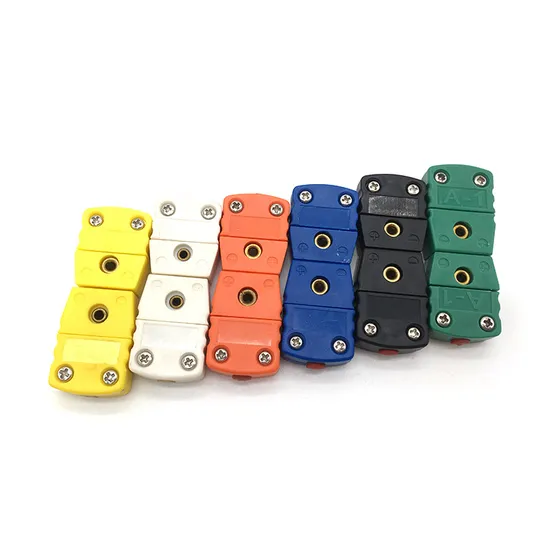 Mini Type K Flat Pin Thermocouple Male Female Thermocouple Connector