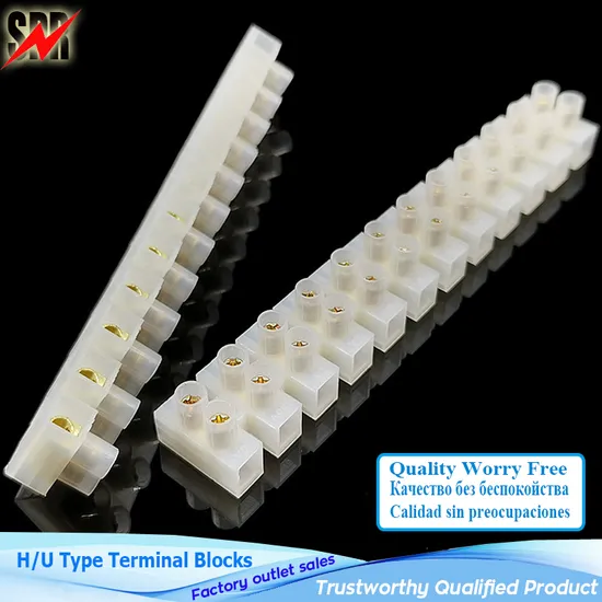 Top Quality 3A-150A H Type/U Type PE PP PA Terminal Blocks, Terminal Connectors