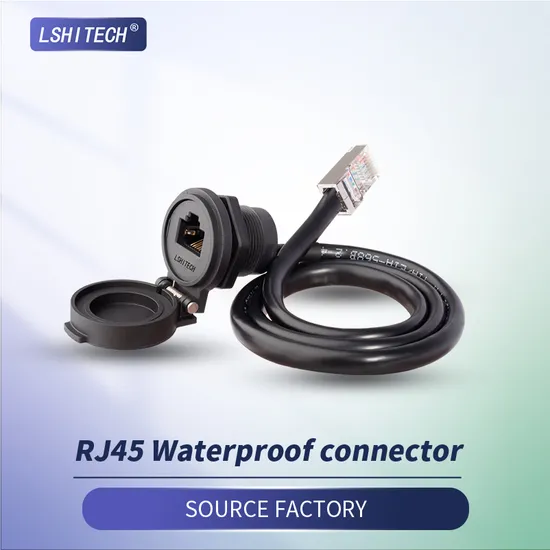 Lshitech Hot Selling RJ45 Board Installed Automotive Waterproof Connector Plug with Wire