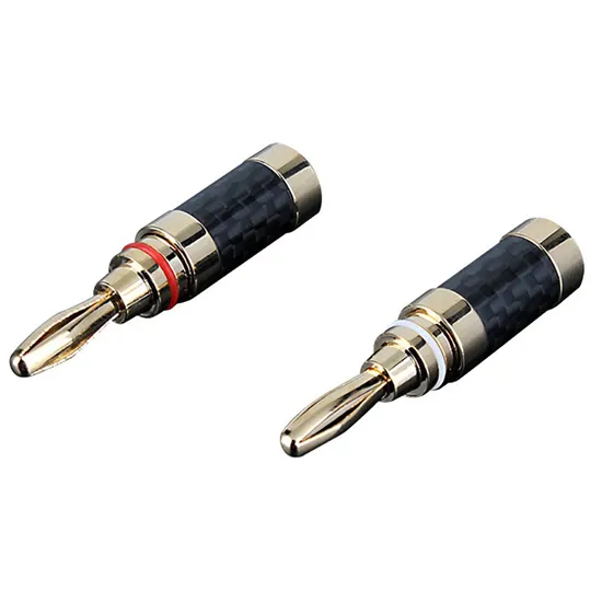 High-Quality Banana Plug Gold-Plated Carbon Fiber Solder Type Connector