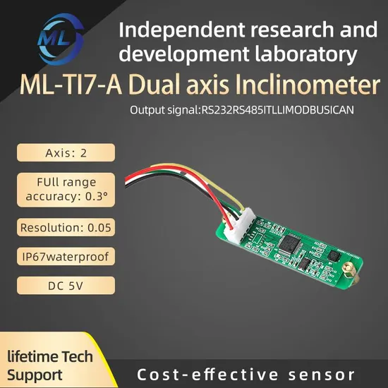 Small Size OEM Single Circuit Board Biaxial Tilt Inclinometer Wide Operation Temperature