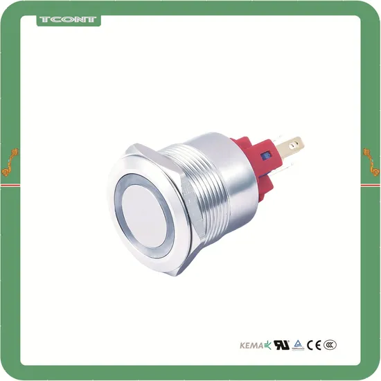 High Quality Metal Push Button Switch with Illuminated Round Ring