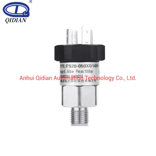 Mechanical Pressure Control Switch Pressure Diaphragm Piston Controller Oil Pressure Hydraulic Pressure Switch 100bar 200bar 30bar Normally Open Normally Closed