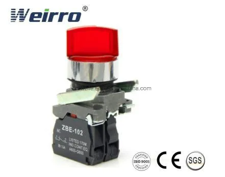 Push Button Switch Lay5-Bk2465 Button, Xb4utton, 22mm Metal Selector Button 2 Position with LED Lamp,Metal Selector Button Xb4utton,22mm 2 Position Push Button