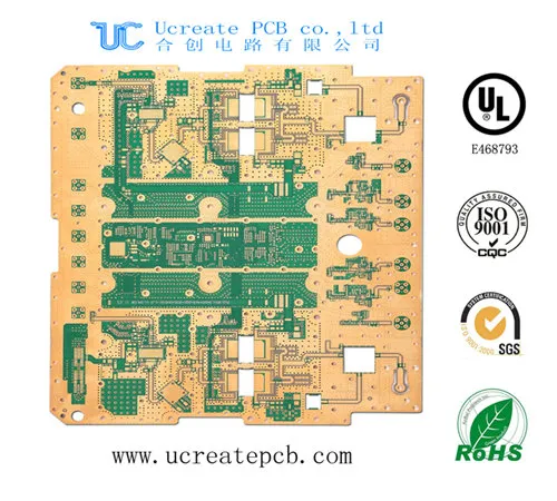 Green Solder Mask PCB for Electronic Parts with 1oz
