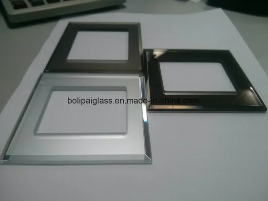 3&4mm Bevelled Edges Bornze Mirror Frosted Glass Switch Panel