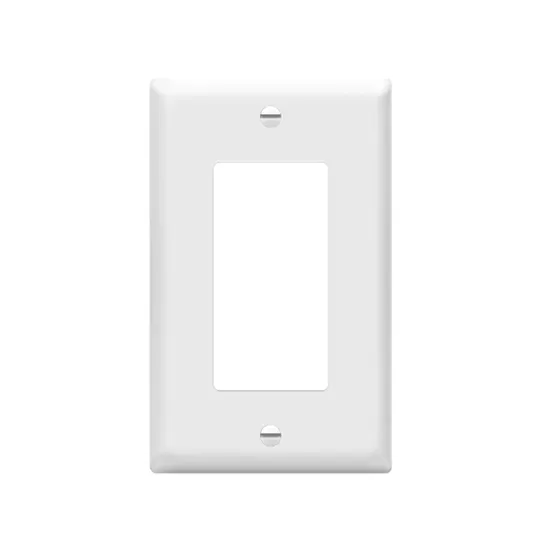 8831-W, 1 Gang Decorator /GFCI Plastic Wall Plate