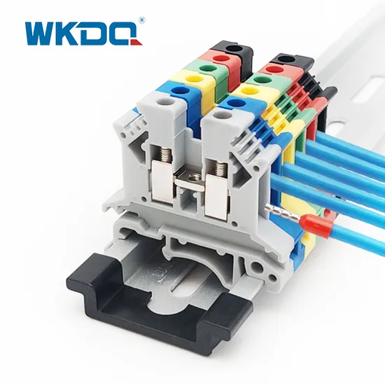 UK2.5 Screw Connection Anti Flaming V0 DIN Rail Terminal Block