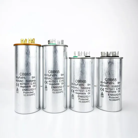 Motor Starter Cbb65 Capacitor 50+6UF 60+6UF Air Conditioning Capacitor