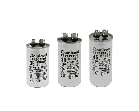 High Voltage 370V-450V 2-120UF Cbb65 Air Conditioner Motor Aluminum AC Power Running Film Capacitor