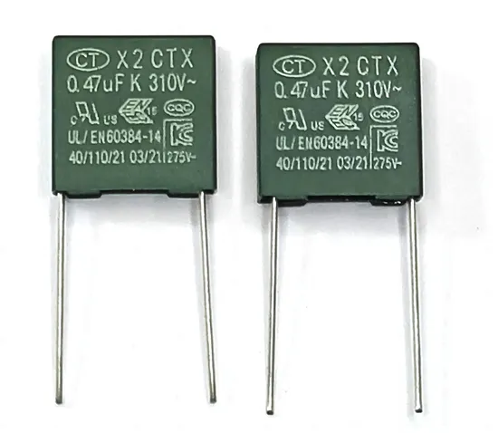 0.47UF 310VAC X2 Metallized Polypropylene Film Capacitor for Interference Suppression