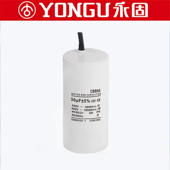 Cbb60 Motor Run Capacitor 400~450V 30UF for Single -Phase Motor