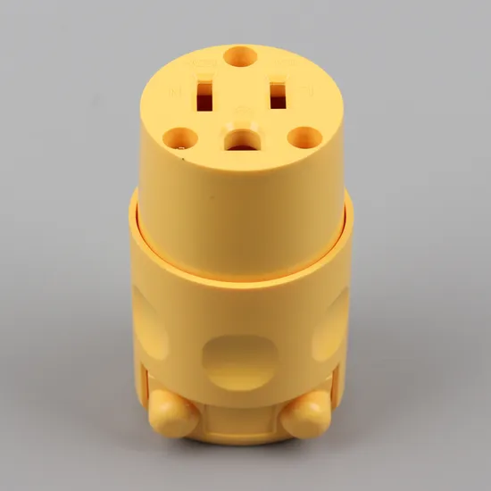 Yellow 125V 15AMP NEMA 1-15p Male Extension Cord End Connector Plug