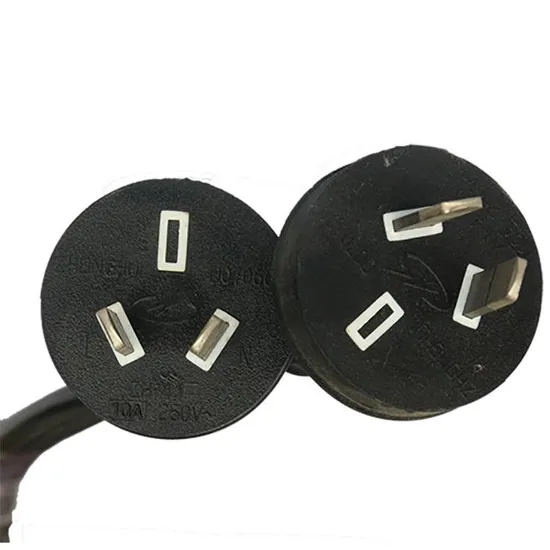 SAA Rcm Certified Australian Standard 10A 250V 2 Pin Zh-41 Plug AC Power Cord Match to Rubber Flexible Cord H05rn-F 3*0.75-1mm2