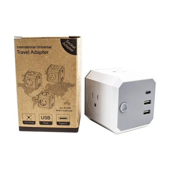 Universal Wall Travel Adapter Charger Socket with USB and Type C Worldwide
