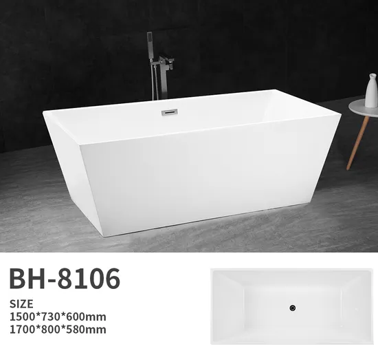 High Quality Hot Selling Modern Acrylic Solid Surface Freestanding Bathtub
