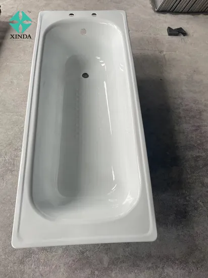 Steel Enamel Shower Bathtub with Tap Holes