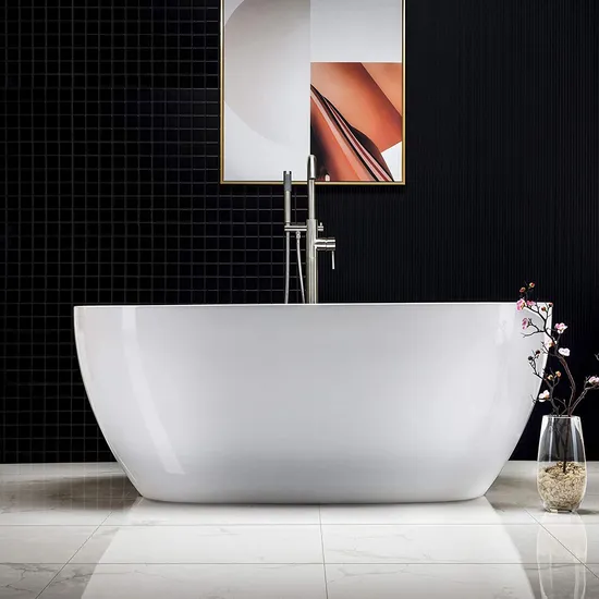 Oval Shape Free Standing Hot Tub Bathtub for Bathroom Sanitary Ware