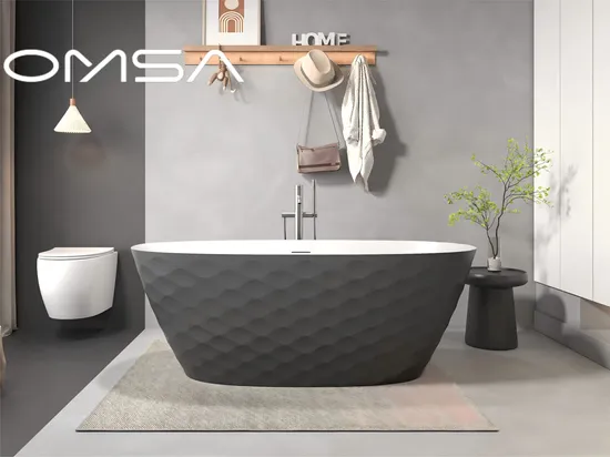 New Design Special Acrylic Freestanding Bath Tub Matte Black Bathtub