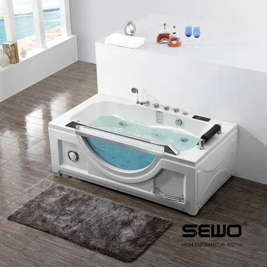 Premium Single Glass Bubble Massage Bathtub for SPA-Like Experience