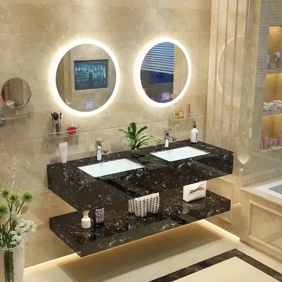 Modern Marble Top Bathroom Furniture Bathroom Vanity Sink Wash Basin