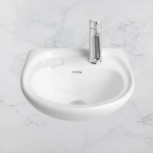 Small Siz Popular Design Sanitaryware Ceramic Bathroom Wall-Hung Wash Basin