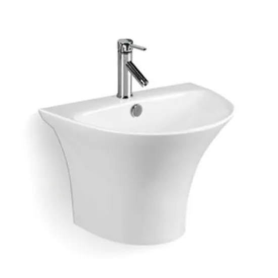 Bathroom Wall Hung Basin One Piece Washing Sink