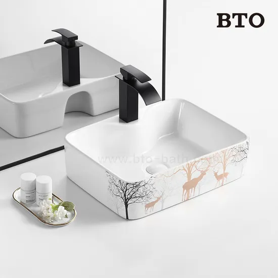 Bto Nice China Wholesale Quality Sanitary Ware Counter Top Basin Bathroom Sink Ceramic Wash Hand Basin