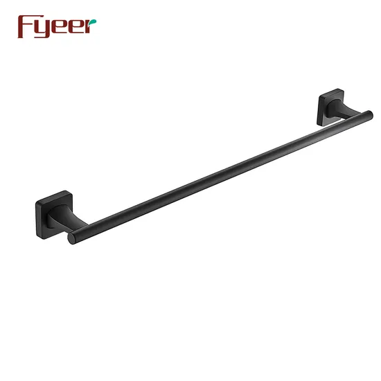 Fyeer 6 PCS Matte Black Zinc Bathroom Accessory Set