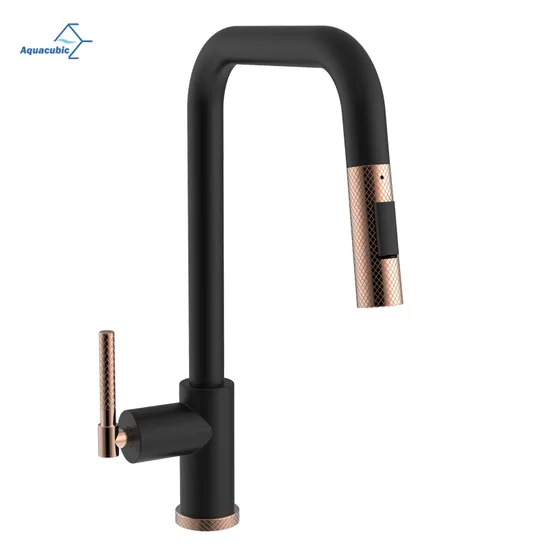 Luxury High Arc Gooseneck Kitchen Faucet 360 Degree Rotation Matte Black Bronze Pull Down Kitchen Faucet
