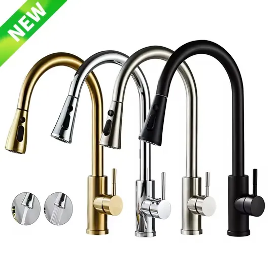 304 Stainless Steel Pull out Kitchen Faucet Water Faucet