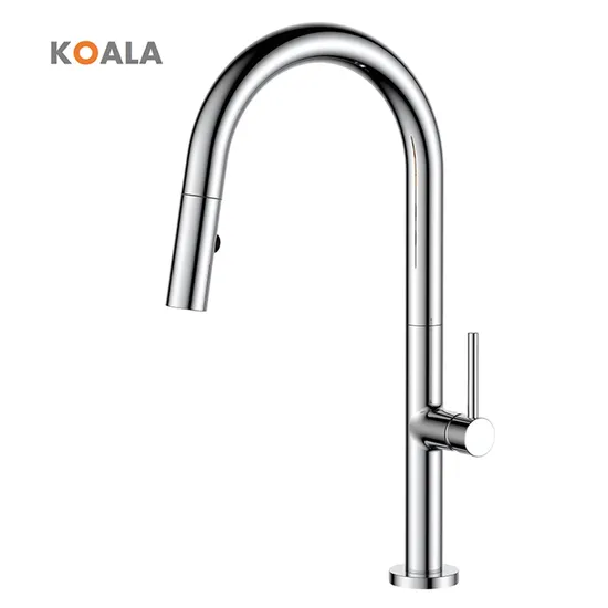 American Popular Cupc Hot and Cold Water Lead Free Brass Single Hole Pull Down Kitchen Faucet