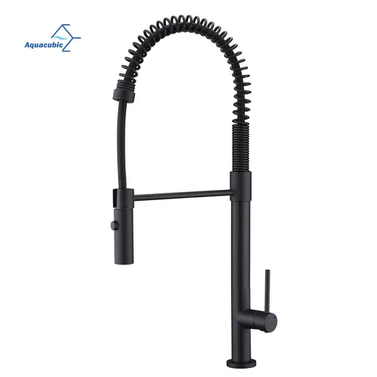 Online Good Selling Single Handle Kitchen Faucet Brass Body Black Faucet