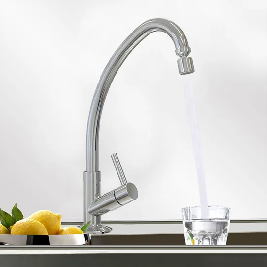 High Quality Metal Cold Water Faucet Swivel Spout Kitchen Water Tap