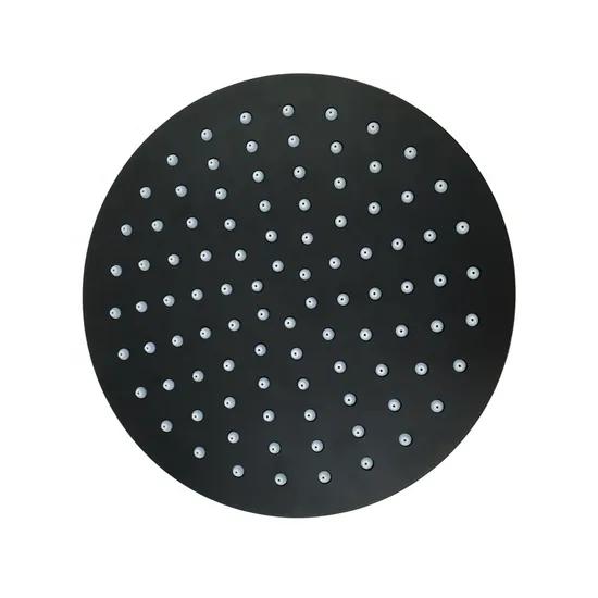 Black Shower Head 8 Inches Large Rainfall Made of 304 Stainless Steel