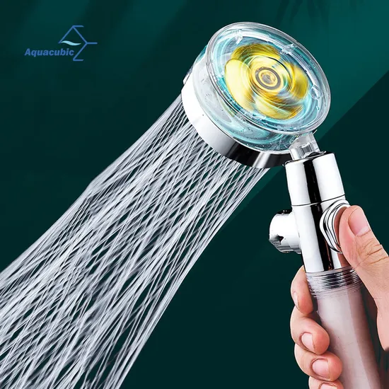 High Pressure Filter Shower Head with Handheld, Hydro Jet Turbo Fan Shower Head with Mineral Beads, Turbocharged Shower Head with Pause Switch