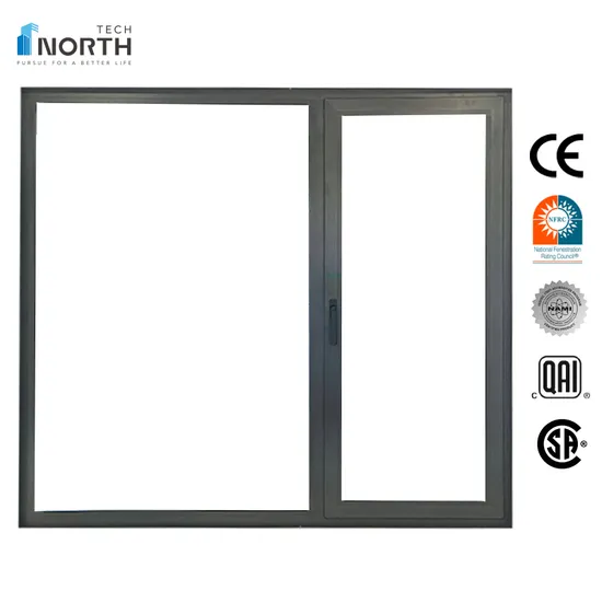 High Energy Saving Passive House Certified Big Thermal Break Aluminum Tilt and Turn Window Clad Wood Window Acoustic and Force Entry Impact Price USA Canada