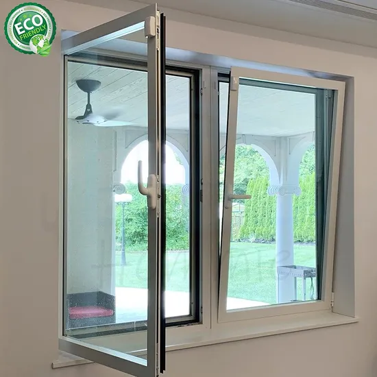 European and German Design Thermal Break Aluminum Inward Opening Tilt-and-Turn Window with Steel Mesh